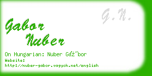 gabor nuber business card